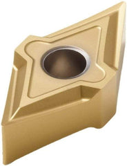 Seco - DNMP442 MF1 Grade TS2000 Carbide Turning Insert - TiAlN/TiN Finish, 55° Diamond, 1/2" Inscr Circle, 1/4" Thick, 1/32" Corner Radius - Exact Tool & Supply