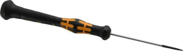 Wera - Electronic/Electrostatic Slotted Screwdriver - Round Shank, Ergonomic Handle - Exact Tool & Supply