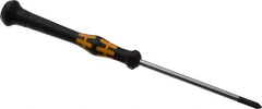 Wera - #1, 6-7/8" OAL, Electronic/Electrostatic Phillips Screwdriver - 3-1/8" Blade Length, Round Shank, Ergonomic Handle - Exact Tool & Supply