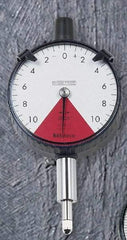 Mitutoyo - 1.6mm Range, 80-0-80 Dial Reading, 0.02mm Graduation Dial Drop Indicator - 2-1/8" Dial, 2mm Range per Revolution, 0.016mm Accuracy - Exact Tool & Supply