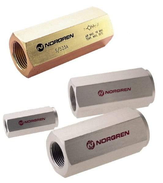 Norgren - 1-1/2" NPT High Flow Air Fuse - 0 to 232 psi, Shutoff Valve & Aluminum Material - Exact Tool & Supply
