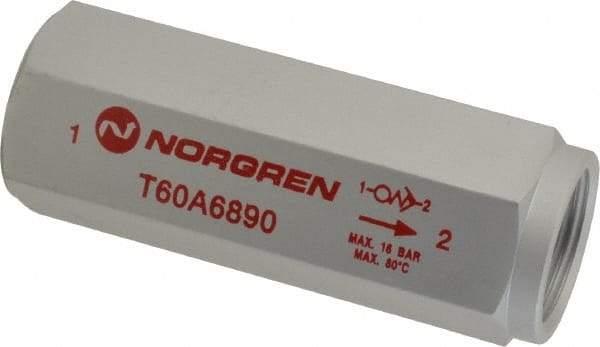 Norgren - 3/4" NPT Low Flow Air Fuse - 0 to 232 psi, Shutoff Valve & Aluminum Material - Exact Tool & Supply