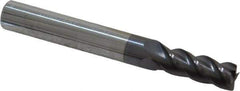 Accupro - 9/32", 3/4" LOC, 5/16" Shank Diam, 2-1/2" OAL, 4 Flute, Solid Carbide Square End Mill - Single End, AlTiN Finish, Spiral Flute, 40° Helix, Centercutting, Right Hand Cut, Right Hand Flute - Exact Tool & Supply
