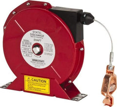 Reelcraft - 3/32 Inch x 50 Ft. Steel Stranded Cable Grounding Reel - Spring Driven Reel - Exact Tool & Supply