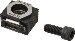 Mitee-Bite - 5,500 Lb Holding Force Single Vise Wedge Clamp - 1.06" Wide x 0.83" Deep x 0.59" High Base, 48 to 52 HRC, 1.06 to 1.22" Jaw Spread, 30 Lb/Ft Torque, 5/16-18 Screw Thread - Exact Tool & Supply