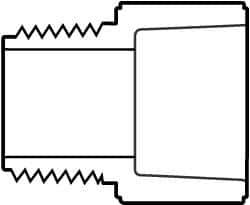 Value Collection - 8" PVC Plastic Pipe Male Adapter - Schedule 40, MIPT x Slip End Connections - Exact Tool & Supply