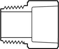 Value Collection - 8" PVC Plastic Pipe Male Adapter - Schedule 40, MIPT x Slip End Connections - Exact Tool & Supply