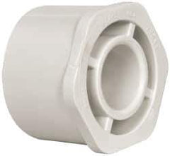 Value Collection - 2-1/2 x 1" PVC Plastic Pipe Bushing - Schedule 40, Spig x Slip End Connections - Exact Tool & Supply