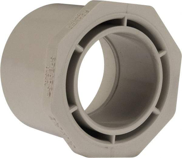 Value Collection - 2-1/2 x 1-1/2" PVC Plastic Pipe Bushing - Schedule 40, Spig x Slip End Connections - Exact Tool & Supply