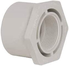 Value Collection - 2-1/2 x 1-1/2" PVC Plastic Pipe Bushing - Schedule 40, Spig x FIPT End Connections - Exact Tool & Supply