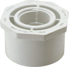Value Collection - 3 x 1-1/2" PVC Plastic Pipe Bushing - Schedule 40, Spig x FIPT End Connections - Exact Tool & Supply