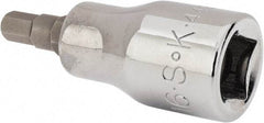 SK - 3/8" Drive, 3/16" Hex Bit Socket - 1-11/16" OAL, Tamper Resistant - Exact Tool & Supply
