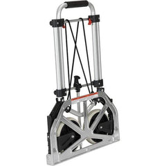Vestil - 250 Lb Capacity 26" OAH Hand Truck - Fold Away Handle, Aluminum, Rubber Wheels - Exact Tool & Supply