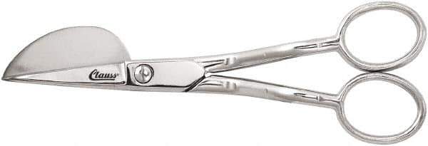 Clauss - 1-1/4" LOC, 6" OAL Carbon Steel Nap Shears - Offset Handle, For General Purpose Use - Exact Tool & Supply