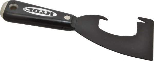 Hyde Tools - Stiff Carbon Steel 1-Edge Scraper - 3" Blade Width x 4-1/2" Blade Length, Nylon Handle - Exact Tool & Supply