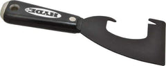 Hyde Tools - Stiff Carbon Steel 1-Edge Scraper - 3" Blade Width x 4-1/2" Blade Length, Nylon Handle - Exact Tool & Supply