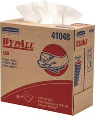 WypAll - Dry Shop Towel/Industrial Wipes - Pop-Up, 16-3/4" x 9" Sheet Size, White - Exact Tool & Supply