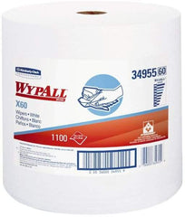 WypAll - X60 Dry Shop Towel/Industrial Wipes - Jumbo Roll, 13-3/8" x 12-5/8" Sheet Size, White - Exact Tool & Supply