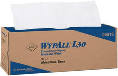 WypAll - L30 Dry General Purpose Wipes - Pop-Up, 9-3/4" x 16-3/8" Sheet Size, White - Exact Tool & Supply