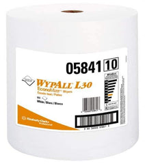 WypAll - L30 Dry General Purpose Wipes - Jumbo Roll, 13-1/4" x 12-3/8" Sheet Size, White - Exact Tool & Supply