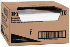 WypAll - X80 1/4 Fold Food Service Wipes - Box, 23-1/2" x 12-1/2" Sheet Size, Blue & White - Exact Tool & Supply