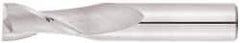 Niagara Cutter - 5/16", 1/2" LOC, 5/16" Shank Diam, 2" OAL, 2 Flute, Solid Carbide Square End Mill - Single End, TiAlN Finish, Spiral Flute, 30° Helix, Centercutting, Right Hand Cut, Right Hand Flute, Series C230 - Exact Tool & Supply