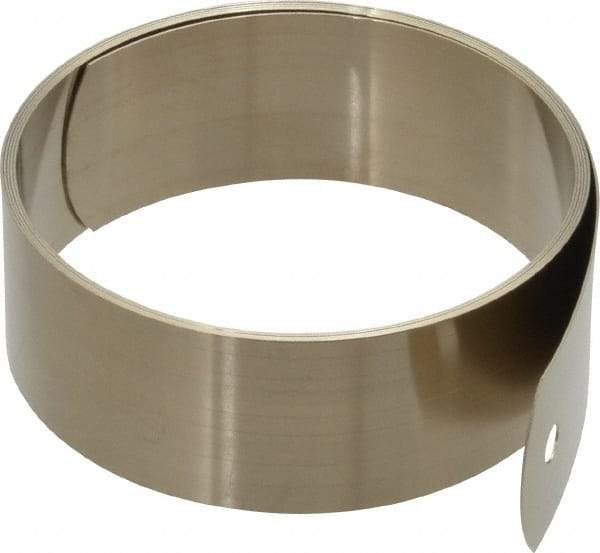 Gardner Spring - 0.014" Thick x 48" Long, 1.62 Lb Capacity Constant Force Spring - 1" Wide, 2.63" ID of Reflection, 4.74" Initial Extension, 0.187" End Hole Diam - Exact Tool & Supply
