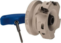 Iscar - 5 Inserts, 3" Cut Diam, 1" Arbor Diam, 0.56" Max Depth of Cut, Indexable Square-Shoulder Face Mill - 0/90° Lead Angle, 1-3/4" High, AD..1505.. & HM90 AD..1505.. Insert Compatibility, Series HM90 - Exact Tool & Supply