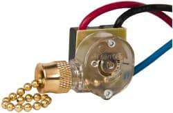 Pass & Seymour - 1 Pole Pull Appliance Switch - 6 Amps at 125 Volts, 3 Amps at 250 Volts, 1st On-2nd On-Both On-Off Sequence - Exact Tool & Supply