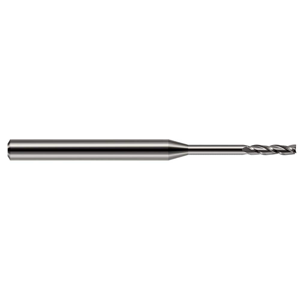 Harvey Tool - 0.01", 0.05" LOC, 1/8" Shank Diam, 2-1/2" OAL, 3 Flute Solid Carbide Square End Mill - Exact Tool & Supply