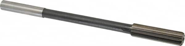 Interstate - 0.569" High Speed Steel 8 Flute Chucking Reamer - Exact Tool & Supply