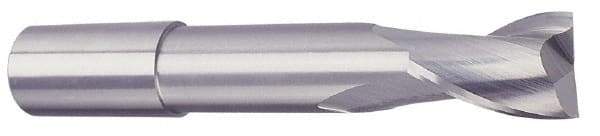 Accupro - 3/4", 1-1/2" LOC, 3/4" Shank Diam, 6" OAL, 2 Flute, Solid Carbide Square End Mill - Single End, AlTiN Finish, Spiral Flute, 40° Helix, Centercutting, Right Hand Cut, Right Hand Flute - Exact Tool & Supply