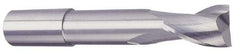 Accupro - 3/4", 1-1/2" LOC, 3/4" Shank Diam, 6" OAL, 2 Flute, Solid Carbide Square End Mill - Single End, AlTiN Finish, Spiral Flute, 40° Helix, Centercutting, Right Hand Cut, Right Hand Flute - Exact Tool & Supply