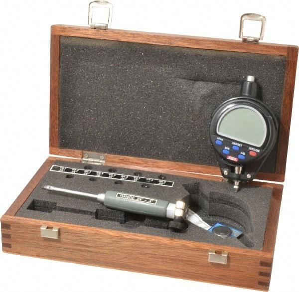 SPI - 0.24 to 2/5", 2" Deep, Electronic Bore Gage - Up to 0.00025" Accuracy, 0.001mm Resolution, Data Output, Includes Indicator - Exact Tool & Supply