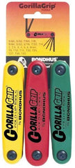 Bondhus - 24 Piece T9 to T40 Fold-Up Torx/Hex Combo Key Set - T9, T10, T15, T20, T25, T27, T30, T40 Torx Size - Exact Tool & Supply