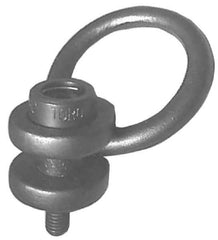 American Drill Bushing - 14,000 Lbs. Load Limit, Alloy Steel Side Pull Hoist Ring - Black Oxide Finish, 1-1/4-7 Inch Thread Size, 6 Inch Diameter Ring - Exact Tool & Supply