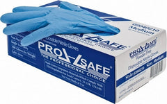 PRO-SAFE - Size M, 5 mil, Industrial Grade, Powder Free Nitrile Disposable Gloves - Exact Tool & Supply