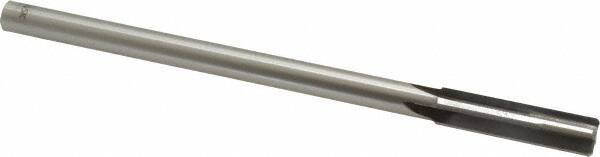 Made in USA - 0.4355" Carbide-Tipped 4 Flute Chucking Reamer - Straight Flute, 3/8" Straight Shank, 1-3/4" Flute Length, 7" OAL - Exact Tool & Supply