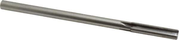 Made in USA - 7/16" Carbide-Tipped 4 Flute Chucking Reamer - Straight Flute, 3/8" Straight Shank, 1-3/4" Flute Length, 7" OAL - Exact Tool & Supply