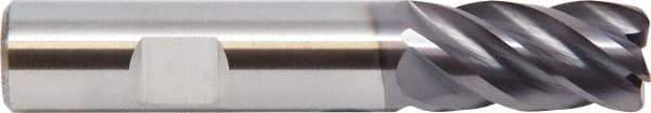 M.A. Ford - 14mm, 26mm LOC, 14mm Shank Diam, 83mm OAL, 5 Flute, Solid Carbide Square End Mill - Single End, ALtima Finish, Spiral Flute, 38° Helix, Centercutting, Right Hand Cut, Right Hand Flute - Exact Tool & Supply