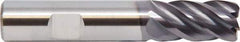 M.A. Ford - 1/4", 3/8" LOC, 1/4" Shank Diam, 2" OAL, 5 Flute, Solid Carbide Square End Mill - Single End, ALtima Finish, Spiral Flute, 38° Helix, Centercutting, Right Hand Cut, Right Hand Flute - Exact Tool & Supply