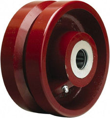 Hamilton - 6 Inch Diameter x 2-3/4 Inch Wide, Cast Iron Caster Wheel - 2,500 Lb. Capacity, 3-1/4 Inch Hub Length, 1-1/4 Inch Axle Diameter, Tapered Roller Bearing - Exact Tool & Supply