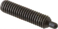 Gibraltar - M5 x 0.8, 19mm Thread Length, 3mm Plunger Projection, Steel Threaded Spring Plunger - 2.36mm Max Plunger Diam, 19mm Plunger Length, 2.89 Lb Init End Force, 11.02 Lb Final End Force, 2.5mm Hex - Exact Tool & Supply