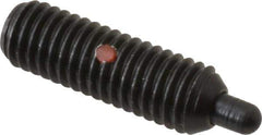 Gibraltar - M8 x 1.25, 25mm Thread Length, 5mm Plunger Projection, Steel Threaded Spring Plunger - 3.43mm Max Plunger Diam, 25mm Plunger Length, 2.98 Lb Init End Force, 14.88 Lb Final End Force, 4mm Hex - Exact Tool & Supply