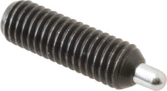 Gibraltar - M8 x 1.25, 25mm Thread Length, 5mm Plunger Projection, Steel Threaded Spring Plunger - 3.43mm Max Plunger Diam, 25mm Plunger Length, 1.5 Lb Init End Force, 4.48 Lb Final End Force, 4mm Hex - Exact Tool & Supply