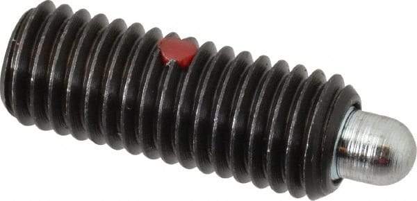 Gibraltar - M12 x 1.75, 32mm Thread Length, 6mm Plunger Projection, Steel Threaded Spring Plunger - 6.3mm Max Plunger Diam, 32mm Plunger Length, 2.7 Lb Init End Force, 9.24 Lb Final End Force, 6mm Hex - Exact Tool & Supply