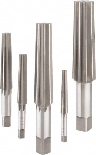 Value Collection - 5 Piece, 1MT to 5MT, #1 to #5, Finishing Morse Taper Reamer Set - Exact Tool & Supply
