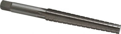 Interstate - 0.3674" Small End, 0.517" Large End, 7/16" Straight Shank, 3" Flute, 1MT Morse Taper Reamer - Exact Tool & Supply