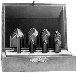Hertel - 8 Piece, 1/4 to 1" Head Diam, 60° Included Angle, Countersink Set - Exact Tool & Supply