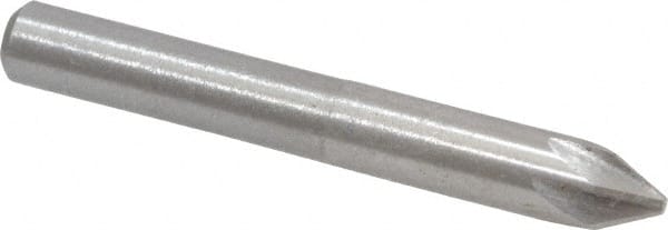 Interstate - 1/4" Head Diam, 1/4" Shank Diam, 6 Flute 60° High Speed Steel Countersink - Exact Tool & Supply